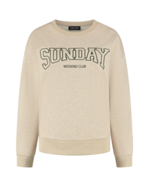 LADY DAY SUNDAY MELANGE/ VANILLA MELANGE SWEATER