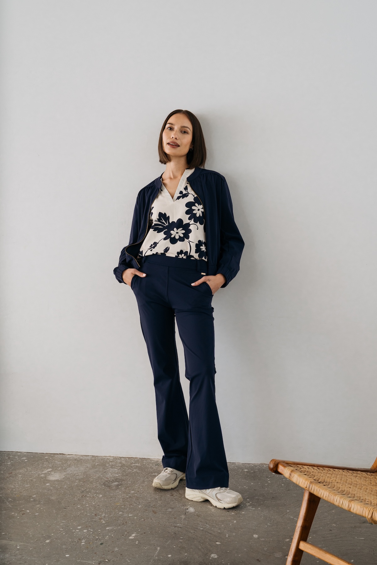 MAICAZZ SHANGHAI- JACKET NAVY TRV(BOMBER)