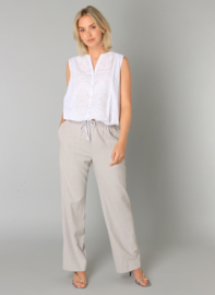 YEST TOP TEREZA WHITE/BORDUURSEL