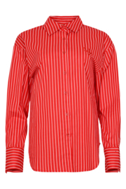 MAICAZZ SCOTTI BLOUSE OFFWHITE /RED STREEP(sale kan niet retour)