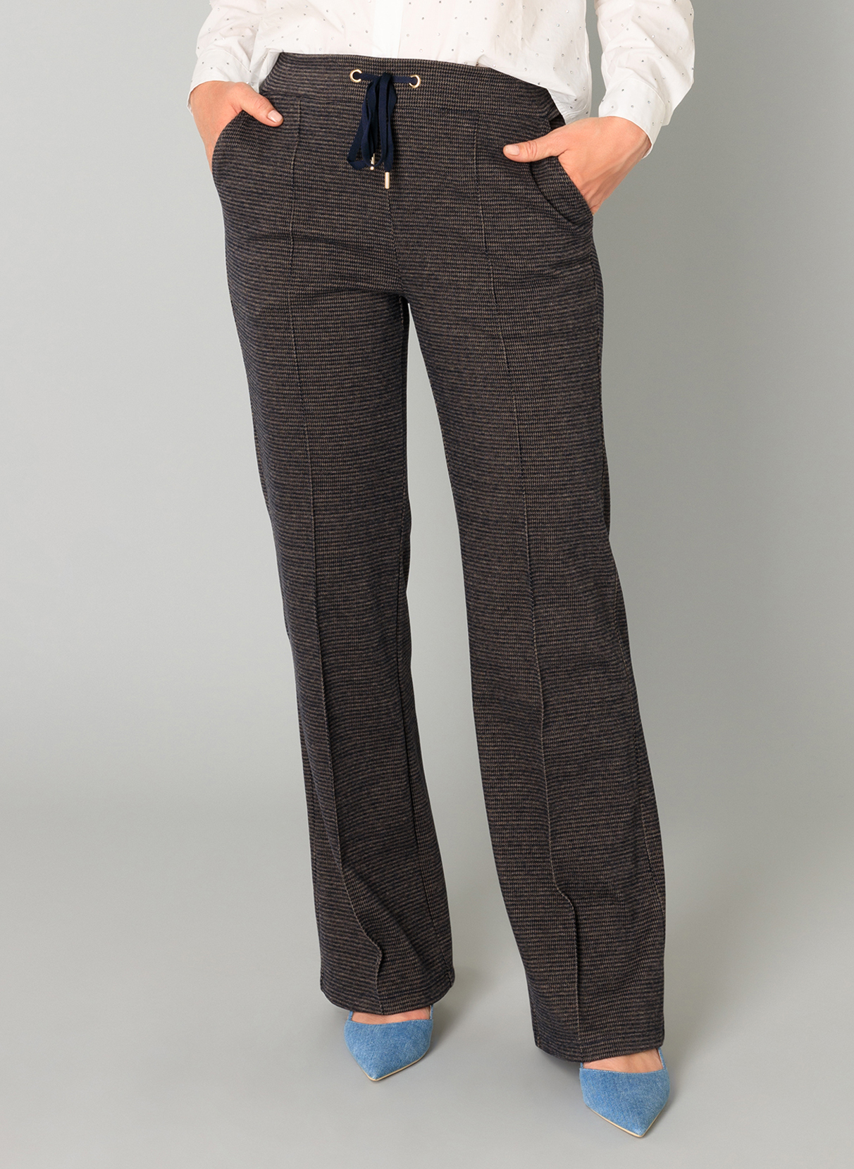 YEST NALYLA PRE HERFST BROEK 5699 DARK NAVY/MELANGE