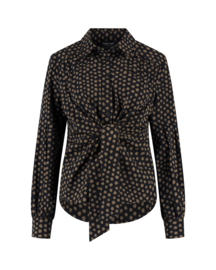 LADY DAY STERRE BLOUSE TRUFFLE/BLACK TRV