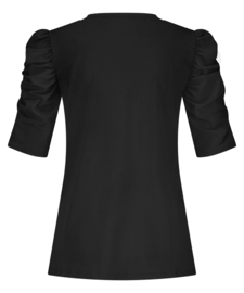 LADY DAY TIGGER TOP BLACK V-HALS TRV