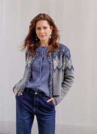 YEST ULRIKE VEST DARK BLUE/MID GREY M