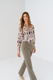 MAICAZZ VALERIE- BLOUSE DIAMOND EARTH(sale kan niet retour)