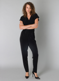 YEST PHILINE JUMPSUIT BLACK GLITTER(sale kan niet retour)