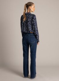 YEST USSIA BLOUSE DARK BLUE/MULTI COL