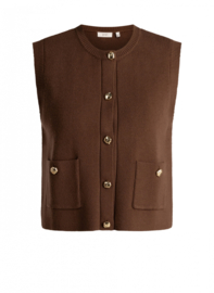 YEST SIRAIA GILET/VEST MOCCA BROWN
