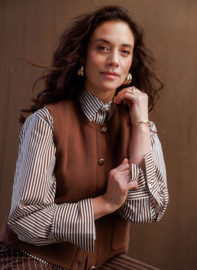 YEST SIRAIA GILET/VEST MOCCA BROWN