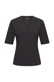 MI PIACE T SHIRT V HALS BLACK TRV