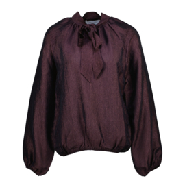AMELIE & AMELIE BLOUSE LONDON AUBERGINE(VERWACHT)