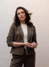 YEST SVETLANA BLAZER GREY OLIVE