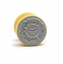 Rond houten stempel 'Zon'