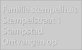 Stempelplaatje 4 regels