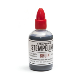 Stempelhuis inkt bruin 50ml