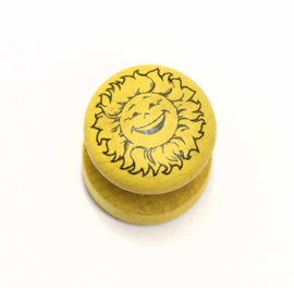 Rond houten stempel 'Zon'