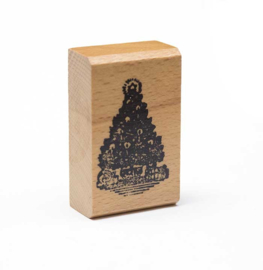 Houten Kerststempel Kerstboom