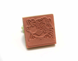 Houten stempel 'Vis'