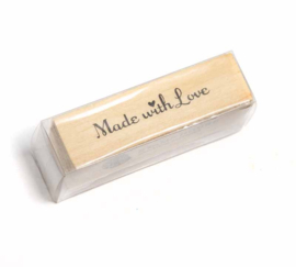 Houten stempel 'Made with Love'