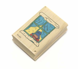 Houten stempel 'Venster'