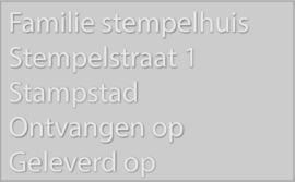 Stempelplaatje 5 regels