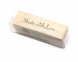 Houten stempel 'Made with Love'