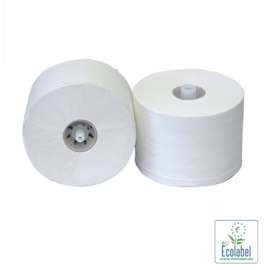 Toiletpapier met dop, recycled 2 laags - 24 rol per doos