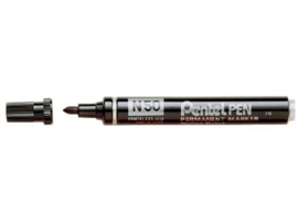 Viltstift Pentel N50 rond zwart 1.5-3mm - 12 stuks