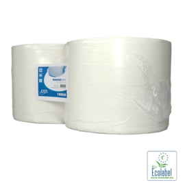 Euro industriepapier 24 cm cellulose 2-laags - pak 2 rollen á 380 meter