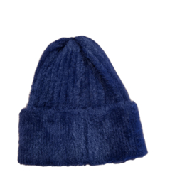 Fluffy beanie navy