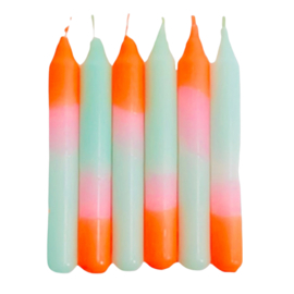 Dip & Dye neon kerstboom kaarsjes