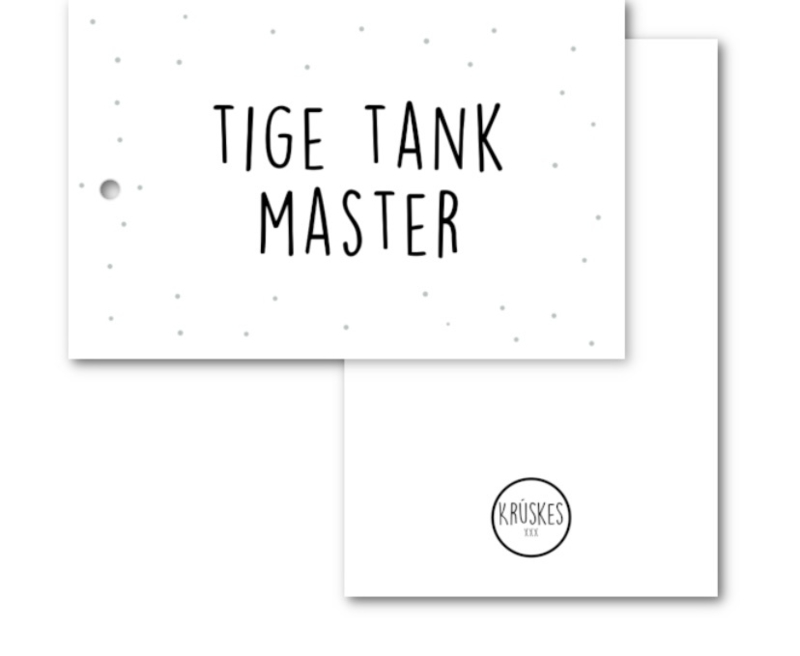 Kruske Cadeaulabel - tige tank master