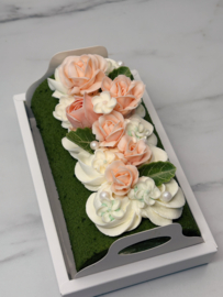 Floral Design Cake Roll- White Bean Paste Cream