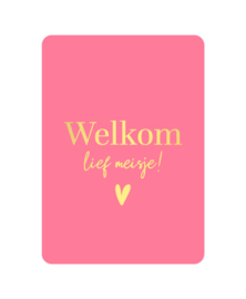Welkom lief meisje