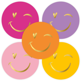 Stickers | Hart knipoog smiley