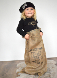 Jute cadeau zak met familienaam