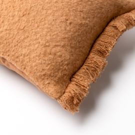 LASSE - sierkussen 30x50 cm - 100% katoen - duurzaam - Tobacco Brown - bruin