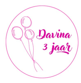 Vel stickers | Ballon meisje