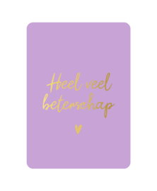 Heel veel beterschap
