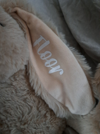 Konijn beige | Met naam en geboortedatum