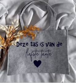 Vilten tas - Deze tas is van de liefste tante