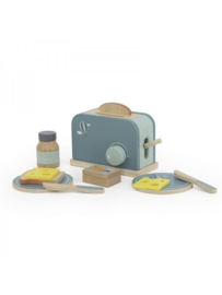 Houten broodrooster | Groen/blauw