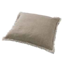BURTO - Sierkussen 60x60 cm - gewassen katoen - Pumice Stone - beige