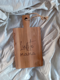 Borrelplank | Teakhout | Liefste mama/oma