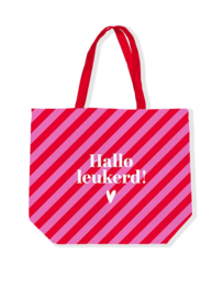 Canvas tas | Hallo leukerd!
