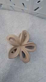 Haarklem bloem beige