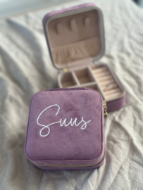 Sieradendoosje met naam | Velvet paars