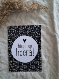 Wenskaart | Hiep hiep hoera