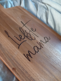 Borrelplank | Teakhout | Liefste mama/oma