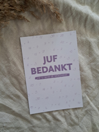 Wenskaart | Juf bedankt, op u kon ik rekenen